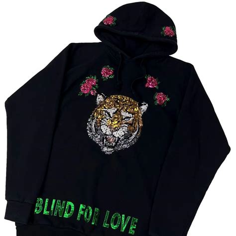 gucci tiger print hoodie|gucci tiger sequin shirt.